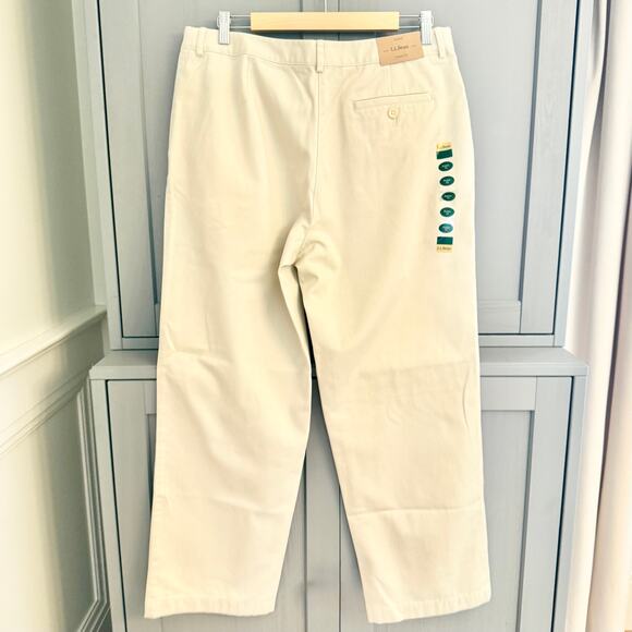 L.L. Bean Classic Fit Wrinkle-Free Cotton Pants 14 Petite Heritage Stone NWT - Picture 10 of 10